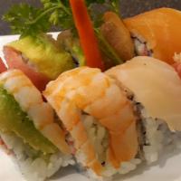 Rainbow Roll · CA roll. assorted sashimi