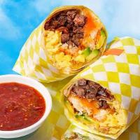 Build Your Own Burrito · Eggs with your choice of meat and toppings.
