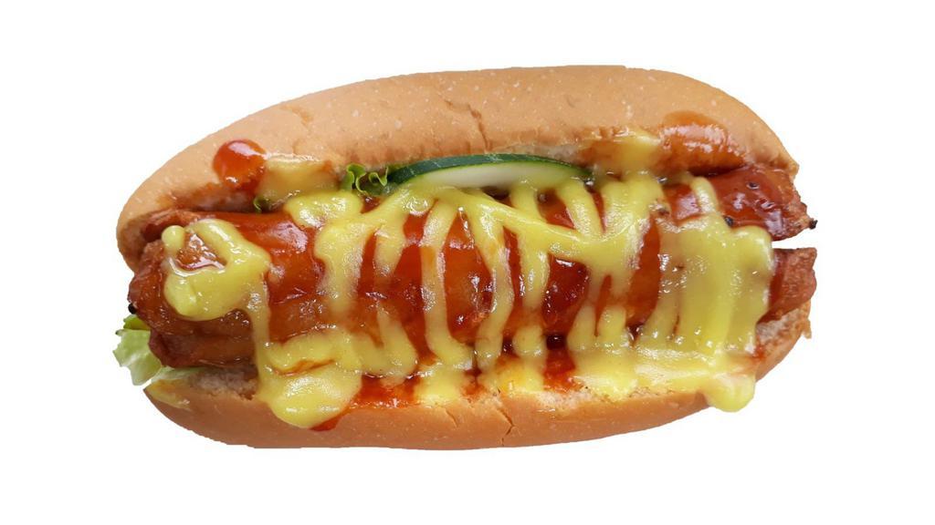 Hot Dog · Classic hot dog with mustard and ketchup.