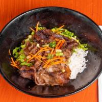  House Steak-Grilled Beef Bowl · Your choice of base with lettuce, cucumber, pickled carrot, onion, fried shallot, and crushe...
