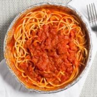 Spaghetti Alla Principessa · Tomato, goat cheese, pesto.