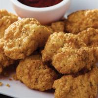15 Chicken Dippers · Boneless breaded chicken dippers with side dipping sauce.