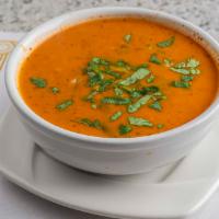 Himalayan Creamy Pepper Soup · A Special Nepalese creamy tomato soup with garlic, cumin, oregano, and onion.