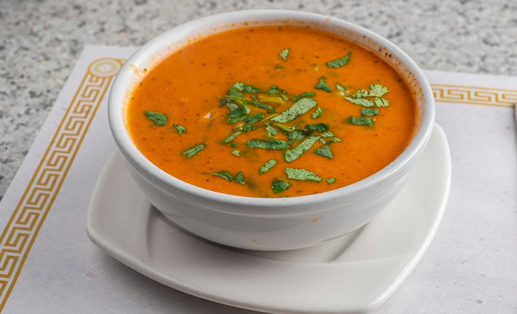 Himalayan Pepper Soup · Vegan. Special Nepalese tomato soup with roasted garlic, cumin, oregano, and onion.