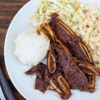 Bbq Short Ribs · Regular plate lunch includes 2 scoops of rice and 1 scoop of macaroni salad. Mini plate lunc...