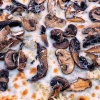Triple Mushroom · Portobello, shiitake, and cremini with smoked mozzarella.