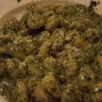 Gnocchi Al Pesto · In a basil, pine nuts, romano cheese and garlic sauce.