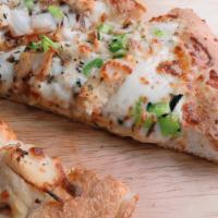 Bbq Chicken Pizza · Chicken, Green Peppers & Onions on a BBQ Sauced Pizza