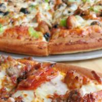 Choose Two Medium Favorites · Pick any two medium favorites pizza for just $29.99.  Choose between the Westside, Big Kahun...