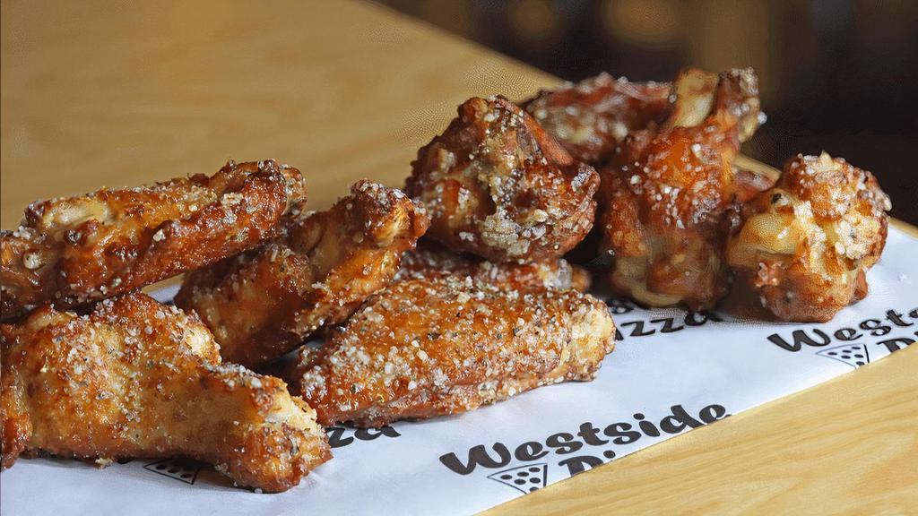 8 Garlic Parm Wings · 8 Garlic Parmesan Wings With Your Choice of Dipping Sauce