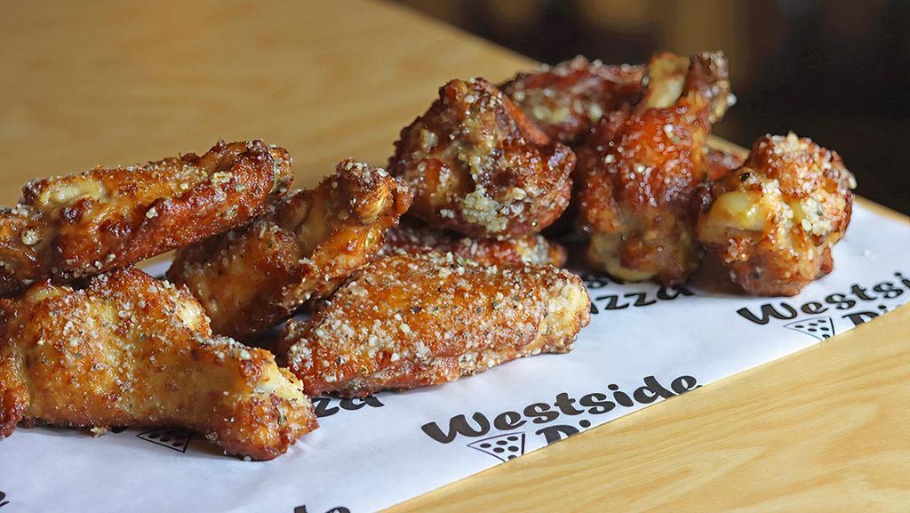 16 Garlic Parm Wings · 16 Garlic Parmesan Wings With Your Choice of Dipping Sauce
