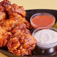 Bbq Wings · Classic Bone-In Chicken Wings, smothered in our delicious BBQ sauce.