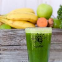 Green Juice · Fresh kale, spinach, cucumber, celery, green apple.