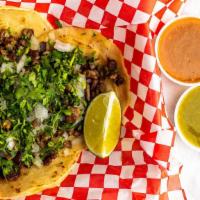 Single Street Taco ( 1 Count ) · Choice of meat, onions, cilantro, salsa