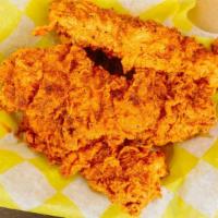 Spicy Fried T.W.I.Li. Tenders · Choice of Ranch, BBQ, or Ketchup