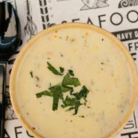 Rock’N Fish Grill New England Clam Chowder Cup · 9 oz per serving, served with oyster crackers. Made with Clams, clam juice, potato, carrots,...