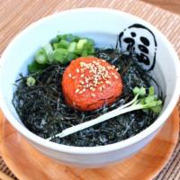 Mentaiko Bowl · Spicy Seasoned Cod Roe Over Rice Green onion, sesame seed, kaiware sprout and nori seaweed*