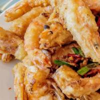 Salt And Pepper Shrimps · Hot and spicy.