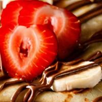 Banana Nutella · Served with your choice of chocolate vanilla or strawberry ice cream and topped with whipped...