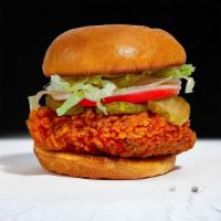 Nashville Hotbird Fried Chicken Sandwich · Crispy fried chicken, jalapenos, special house slaw and Nashville hot sauce wrapped in a fre...