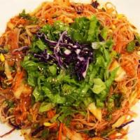 Kimchi Cold Noodle · Full of kimchi flavor noodle dish. No meat or seafood in it.