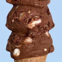 Rocky Road (Pint) · Contains Almonds, Soy. Creamy chocolate vegan ice cream made with an almond butter base fill...