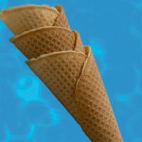Gf Waffle Cone · Made in house, this GF Waffle Cone has notes of vanilla with a sweet crunch.