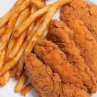 Chicken Tenders · Served with your choice of homemade ranch dressing, buffalo sauce or BBQ sauce.