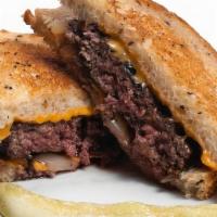 Patty Melt · A delicious combination of Angus beef, grilled onions & melted cheese on rye bread.
