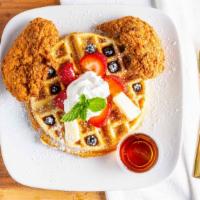 Chicken & Waffle · Choose from oven baked or fried chicken. Choose wings or tenders.