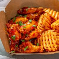 6 Wings Combo/Fries · Fresh seasoned wings served with fries