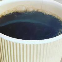Brewed Coffee. · Costa Rican medium roast coffee
