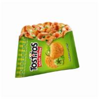 Tosti Esquite · Tostitos covered with corn, mayo, cheese, and other toppings of your choice