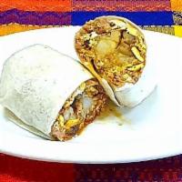 Breakfast Burrito · Your choice of meat, beans, potatoes, eggs, and cheese. Choose protein for an additional cha...