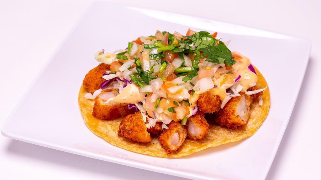 Fish Tacos · Comes with lettuce, pico, guacamole, cheese, chipotle mayo & sour cream.