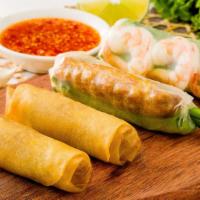 Da Nang Roll Combo (4)/ Da Nang Cuốn Combo (4) · Two egg rolls, one spring roll, one nem roll. Served with house special fish sauce.
