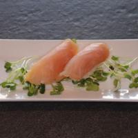 Albacore Sushi · Two pieces. White tuna.