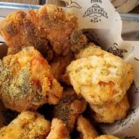 Half Tray Baked Boneless Wings (Serves 4-5) · All natural, free range, hormone  free BAKED Boneless Wings. Breaded in our own blend of Glu...