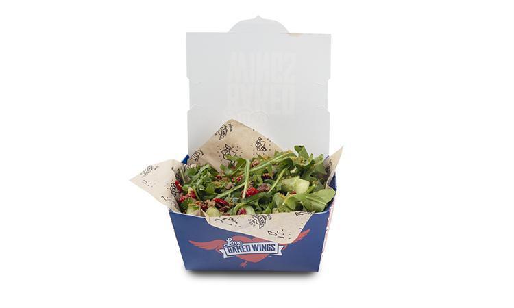 Side Lbw Salad · Fresh arugula, pecans, nut mix, cucumbers, and roasted red peppers all tossed in housemade pomegranate dressing. (Vegan)