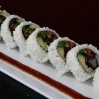 Vegetable Roll · In - spring mix, avocado, asparagus, beet, cucumber, radish, radish sprout, gobo. Kyotori ce...