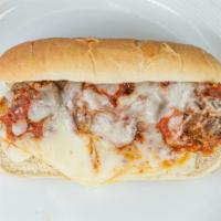 Meatball Sub · All Beef Meatballs marinated in Italian spices and Marinara Sauce topped with Fresh Grated M...
