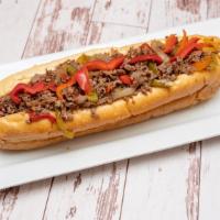 Pepper Cheesesteak · Grilled red and green bell peppers.
