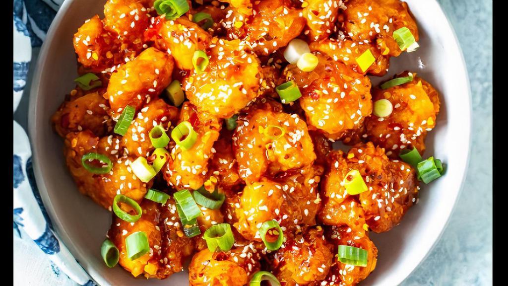 Firecracker Shrimp Bowl · 6 pieces of Shrimp in Bang Bang Sauce, Sushi Rice and Green Onion.