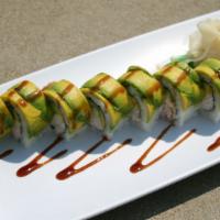 Caterpillar Roll · (Out) Avocado
(Inside) Fresh Water Eel, Imitation Crab Meat and Cucumber.