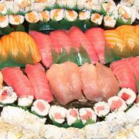 Tokyo Deluxe Patter · Healthy. Tuna 6 pcs, izumidai 4, snapper 4 pcs, salmon 6 pcs, unagi 4 pcs, shrimp 4 pcs, alb...