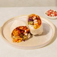 Squash Burrito · Burrito with your choice of protein, butternut squash, corn, white rice, jalapenos, shredded...