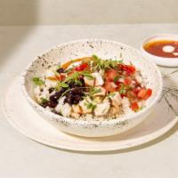 Fajita Burrito Bowl · Burrito Bowl with your choice of base and protein, fajitas, black beans, pico de gallo, and ...