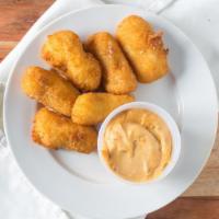Potato Croquettes · potato and cheese fritters, harissa aioli. VEGETARIAN WITHOUT ADD ONS