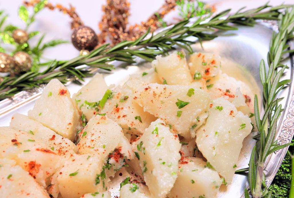 Potato Salad · Potato, parsley, olive oil, lemon juice, garlic.