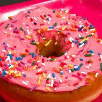Homer'S Donut · The Classic Pink Donut!  HUGE!
Post pics @DonutBarSD on Insta!